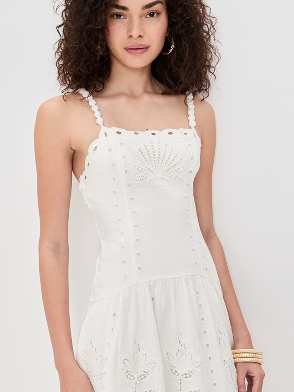 New house of Harlow White Embroidered midi Sundress - Women Sz s